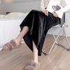 Samtrock Damen Herbst Koreanisch Bodycon Drapierung Hohe Taille Schlank Schwarz Meerjungfrau Rock