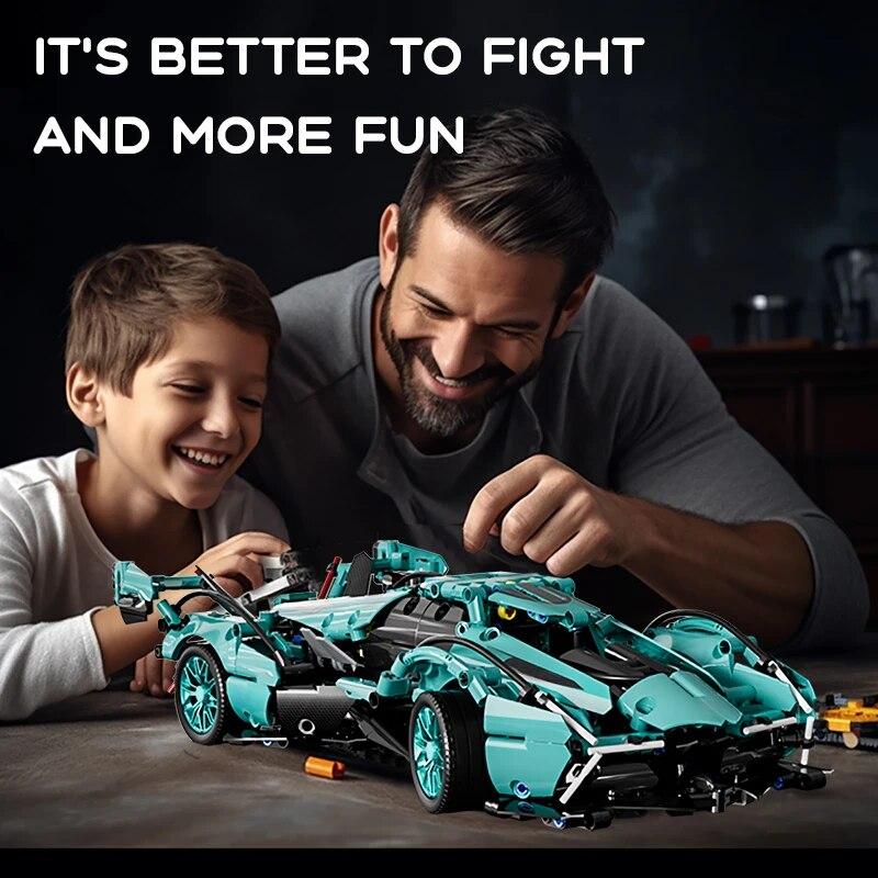 89111 Superauto Stavební kostky Model Auta Stavebnice 900KS Stavební hračky, Náročné stavebnice závodních aut, Dárky pro chlapce teenagery