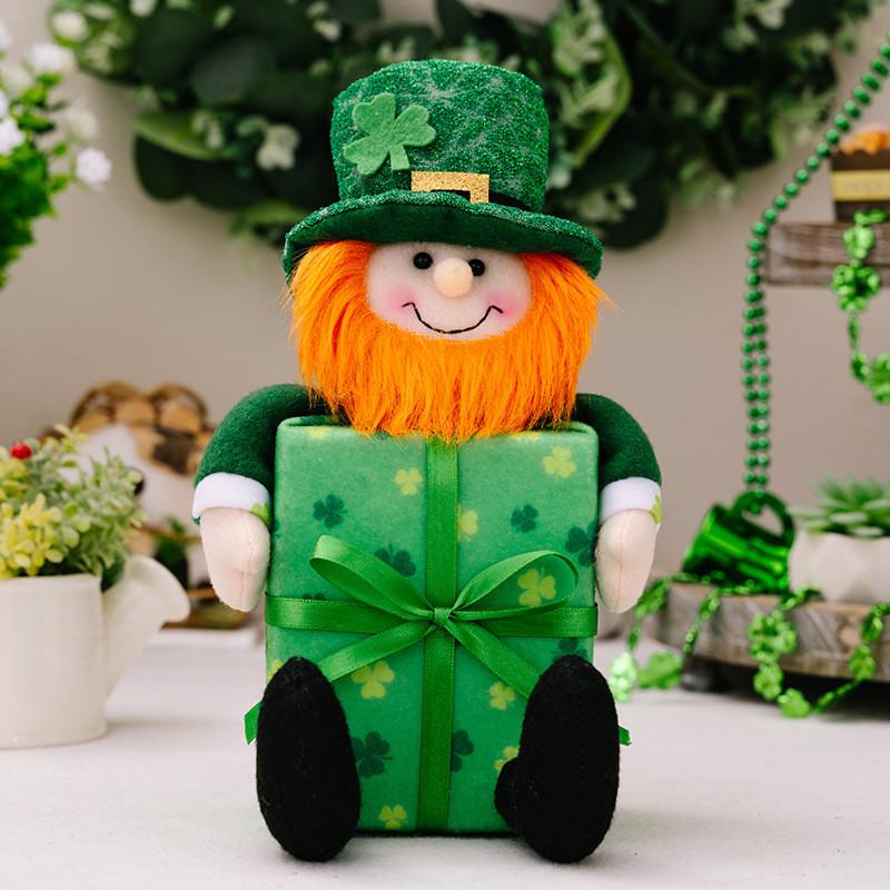 

Charming European Style Green Leaf Holiday Doll Gift Box For Festive Occasions Green Leaf Boy