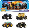 Hot Wheels Monster Trucks, 1:64 Scale Monster Trucks Toy Trucks, Set of 4, Giant Wheels, Favorite Characters and Cool Designs (Amazon Exclusive)
