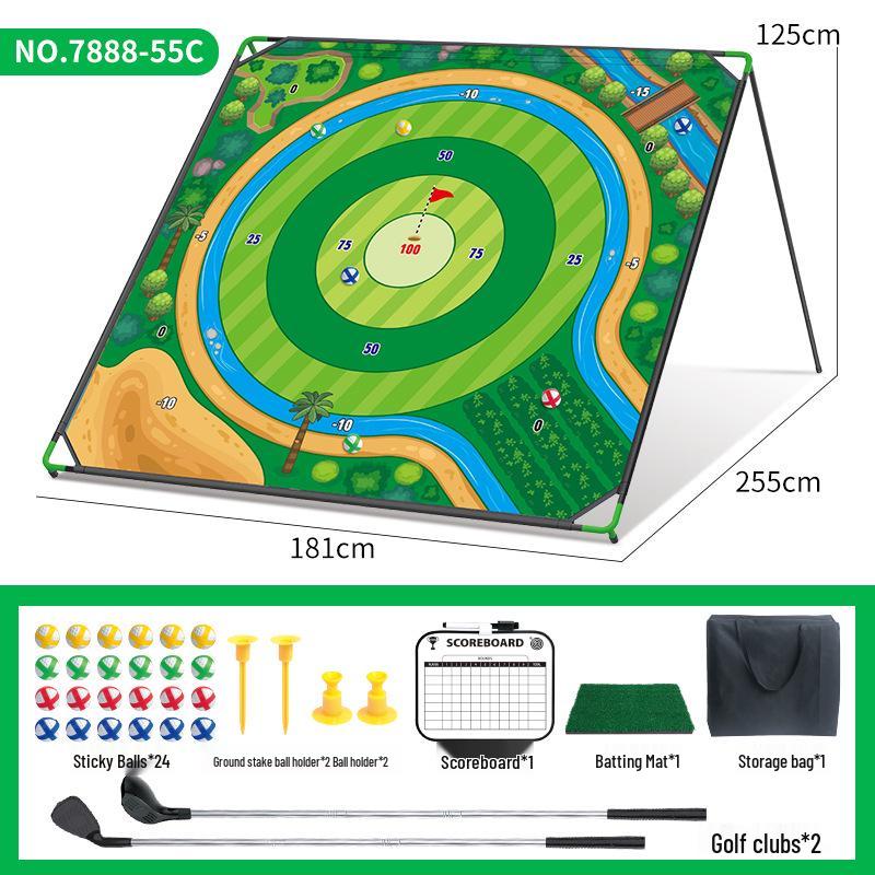 Children's Thickened Golf Mat Set: Indoor/Outdoor Play with Clubs