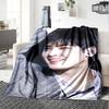 1Pc Cha Eun-woo Print Blanket Soft Comfortable Polyester Throw Blanket Allseason Use Perfect Bedroom Office Outdoor Ideal Christmas Gift Choice Print 