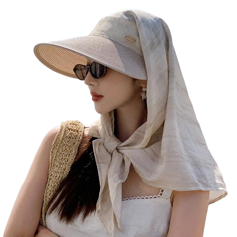 Strap Sun Hat UV Protection Baseball Cap New Sunblock Visor бежевый