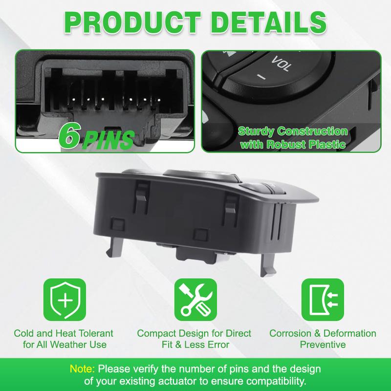 DC3T9E740CAW  Volume Audio Phone Media Seek Control Switch Button 6 P  for Ford F-250 F-350 2011-2014