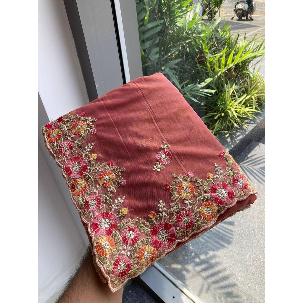 New Launch Party Wear Soft Twill Net Saree
