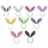 Animal Ears Headband Halloween Decorations Shimmering Rabbit Ears Costume Accessories for Adult Cosplays Party Favor White-Good