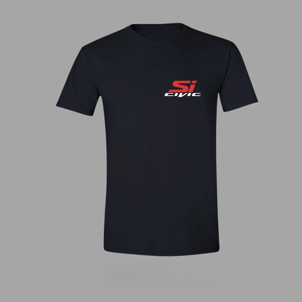 Honda Mens and Womens Tshirt Honda Civic Si Summer Motorcycle Tee Racing Retro Shortsleeved Spring Cycling Offroad Top