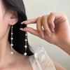 S925 Sterling Silver Korean-Japanese Style Pearl Tassel Ear Threads