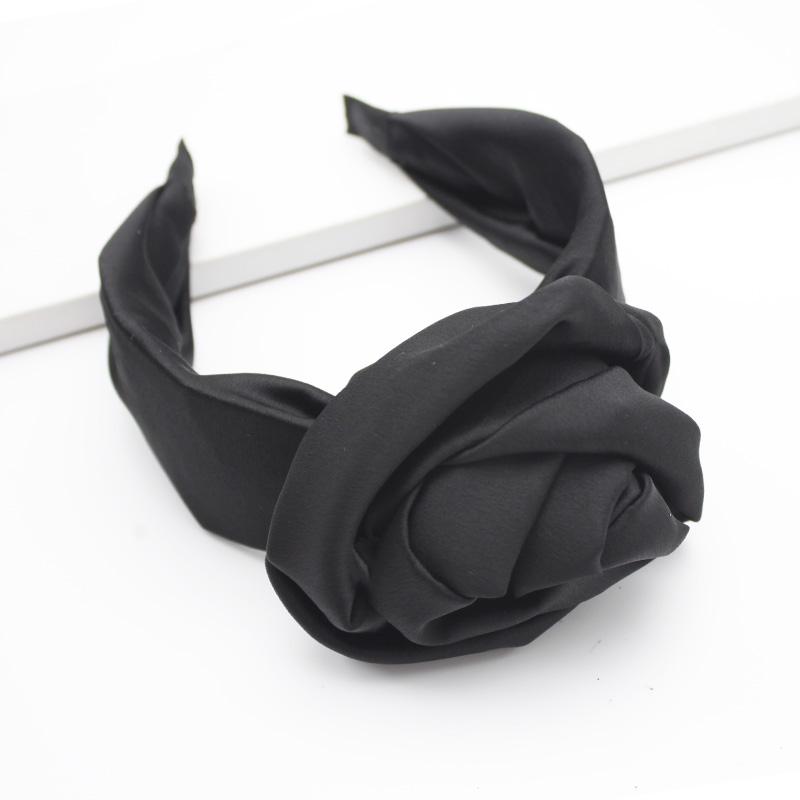 

Lystrfac Мода Однотонный Тюрбан из Сатина с Большим Узлом Широкая Повязка на Голову для Женщин Леди Банданы Женская Повязка для Волос Аксессуары для Волос