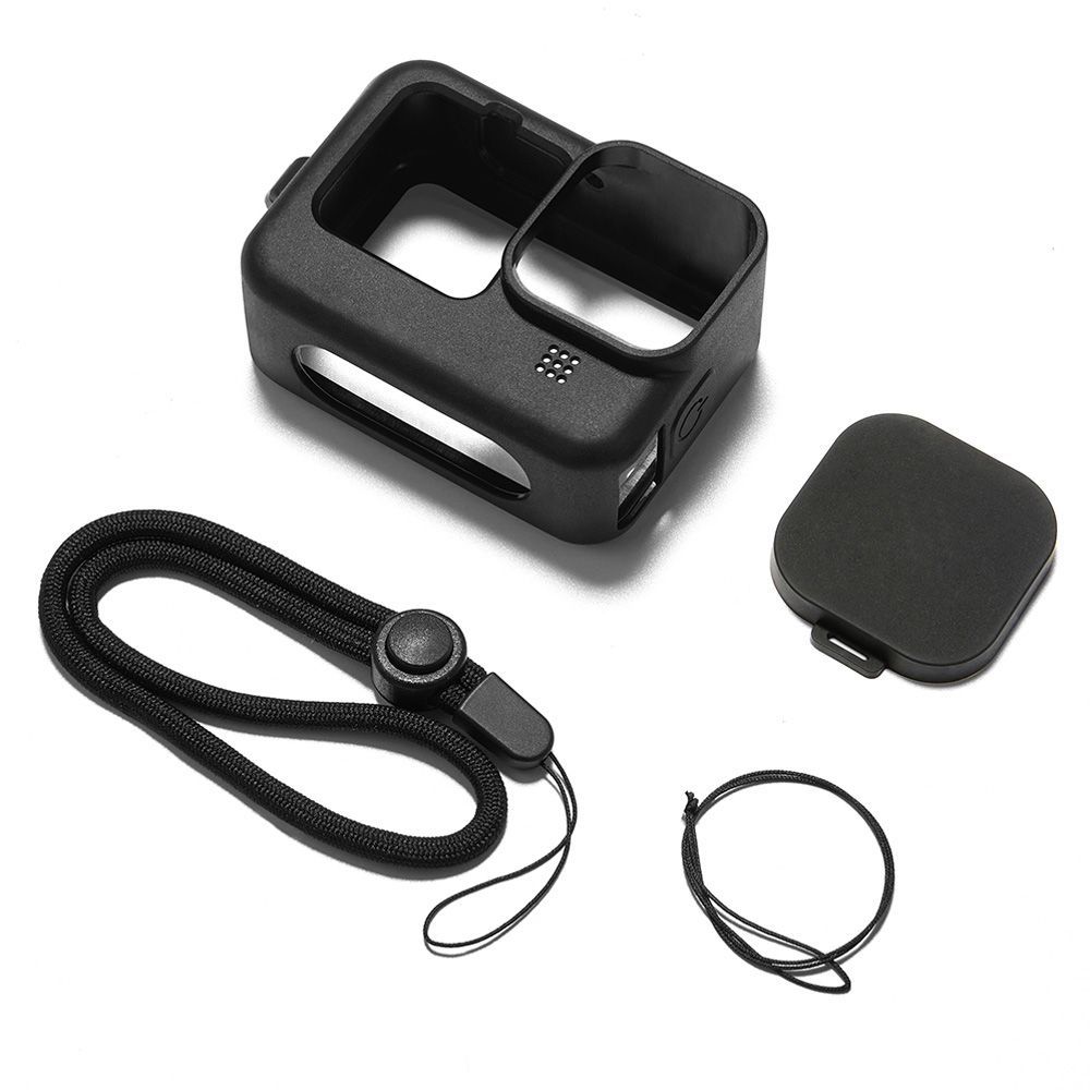 Shockproof Protective Anti-drop Flip Battery Side Cover Silicone Case Removable Lid Lens Cap For GoPro Hero 12/11/10/9 Black