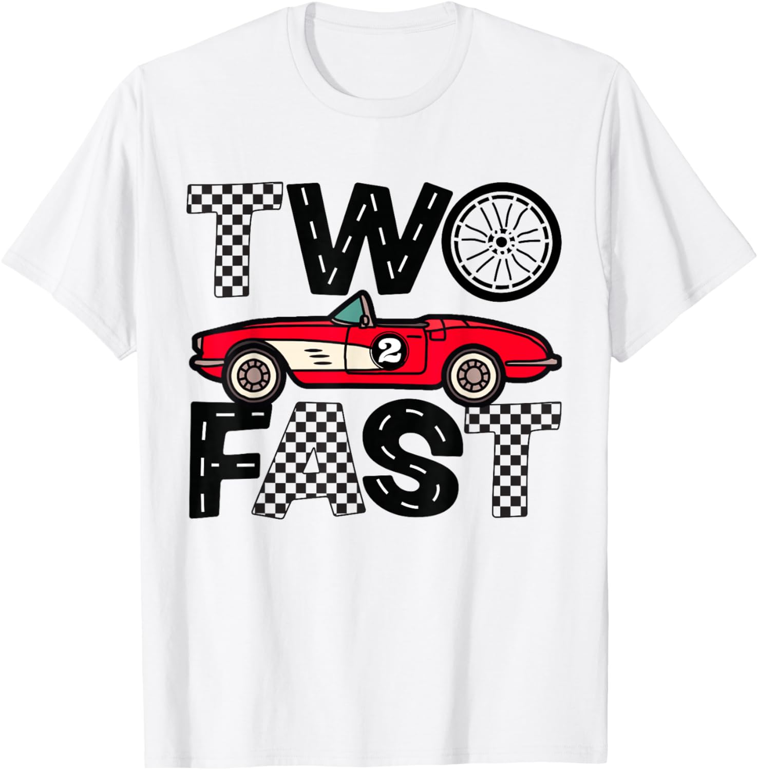 Two Fast 2 Curious Birthday 2 Years Old Pit Crew B-Day Funny T-Shirt S разноцветный
