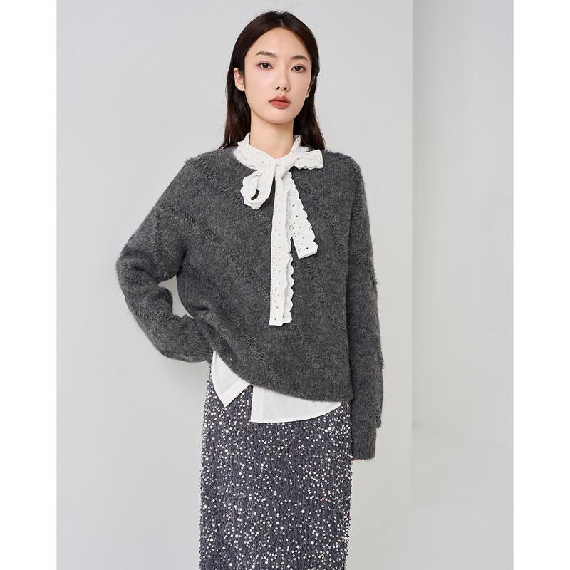 Iveni 2025 Autumn Women's Knitted Round Neck Sweater AEOK655
