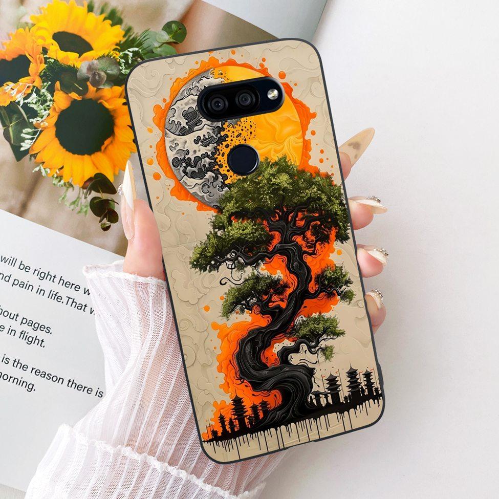 Hülle Für LG K40S 2019 Cover Ästhetisch Niedliche Katze Mode Lustig Bemalt Silikon Handyhülle LMX430HM