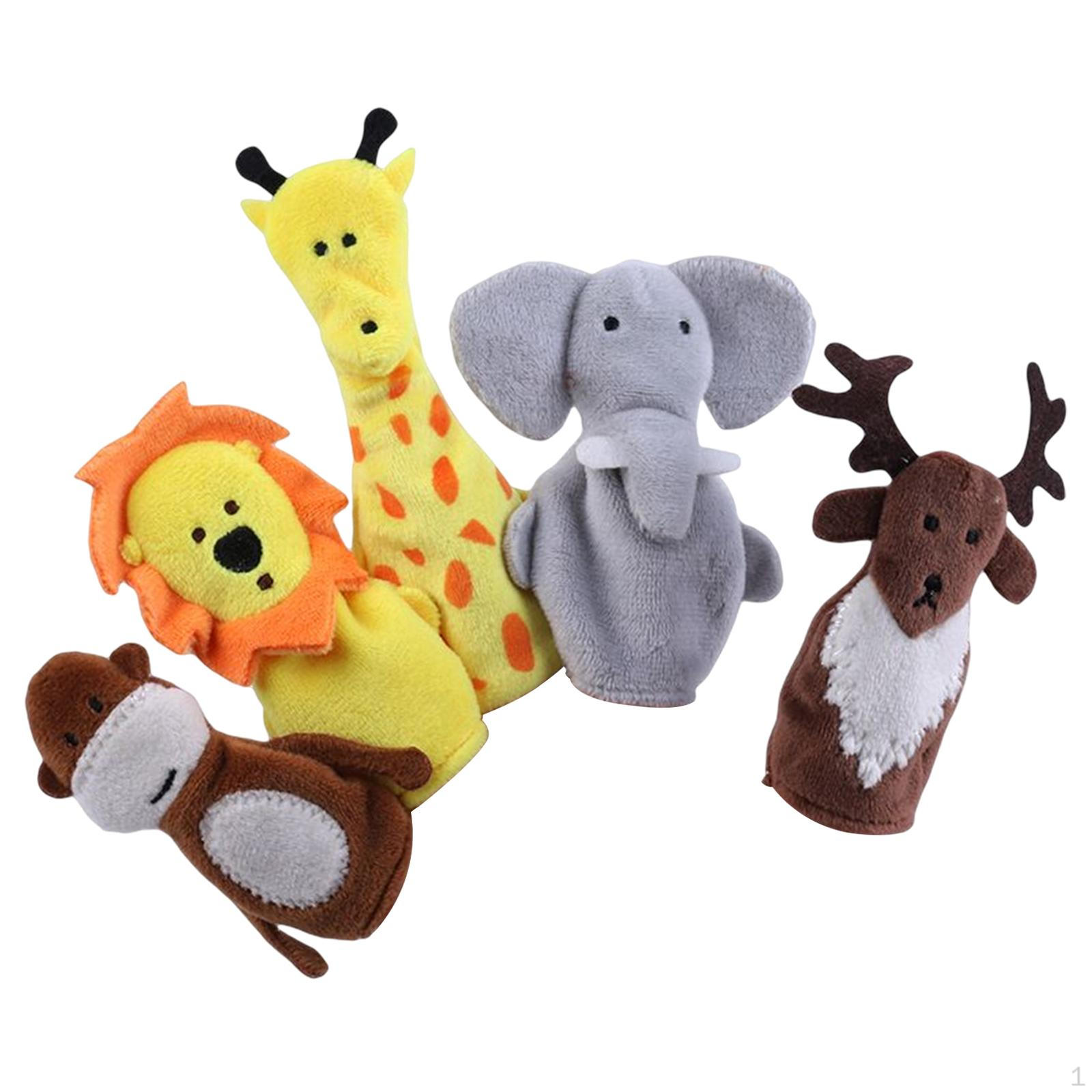 Набор из 5 плюшевых кукол-животных для детей, бархатные куклы для чтения вслух, для малышей. A