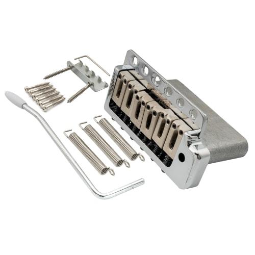 

Wilkinson WOV09 Deluxe 10.5mm ST Tremolo Bridge, 6-Point, American Vintage Narrow Spacing, for Strat Electric Guitars, Chrome