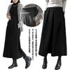 CCGGOWMM Gaucho Long Herringbone Elastic Cropped Loose Plus Sizes Winter Women's Wide-Leg Pants, Lace-Up Pants, Pants, Pants, Waist, High-Waisted