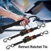 25mm X 2metres Ratchet Tie Down Adjustable Length Auto Retractable Tie Down Belts Cargo Lashing
