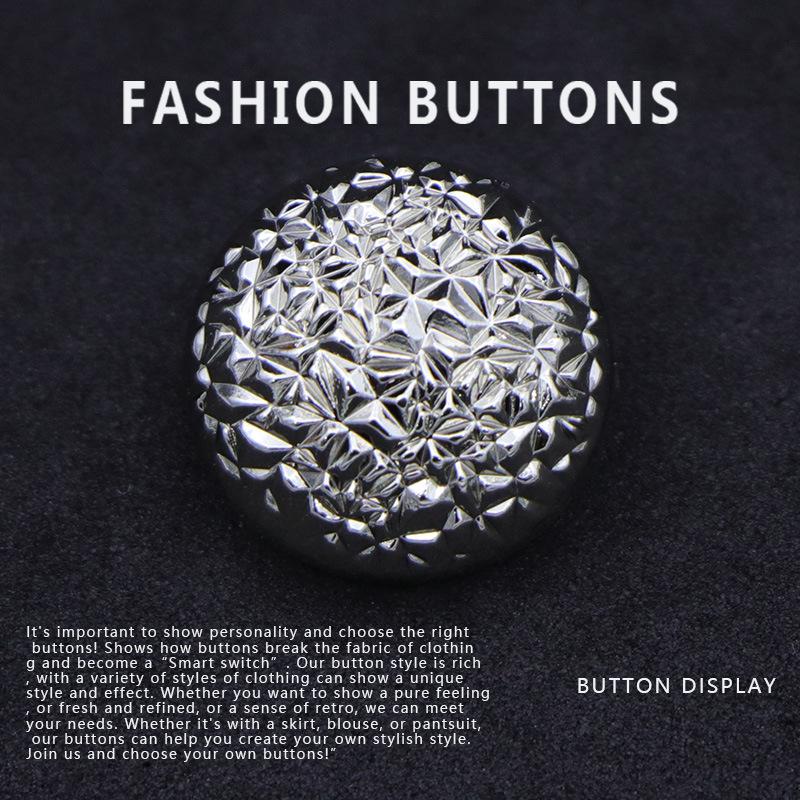 10Pcs Metal Buttons Round Gold Coat Trench Coat Wool Clothes Exquisite High-End Coat Buttons Daquan