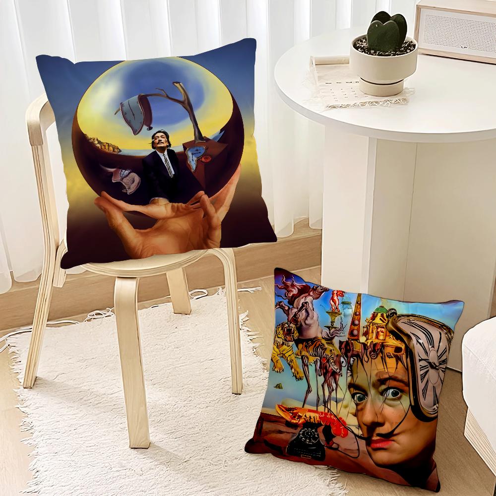 Art Salvador Dali paintings cushion For Bedroom Car Coffee Shop Room Soft and Living Room Sofa Decorative Pillow Cover Case