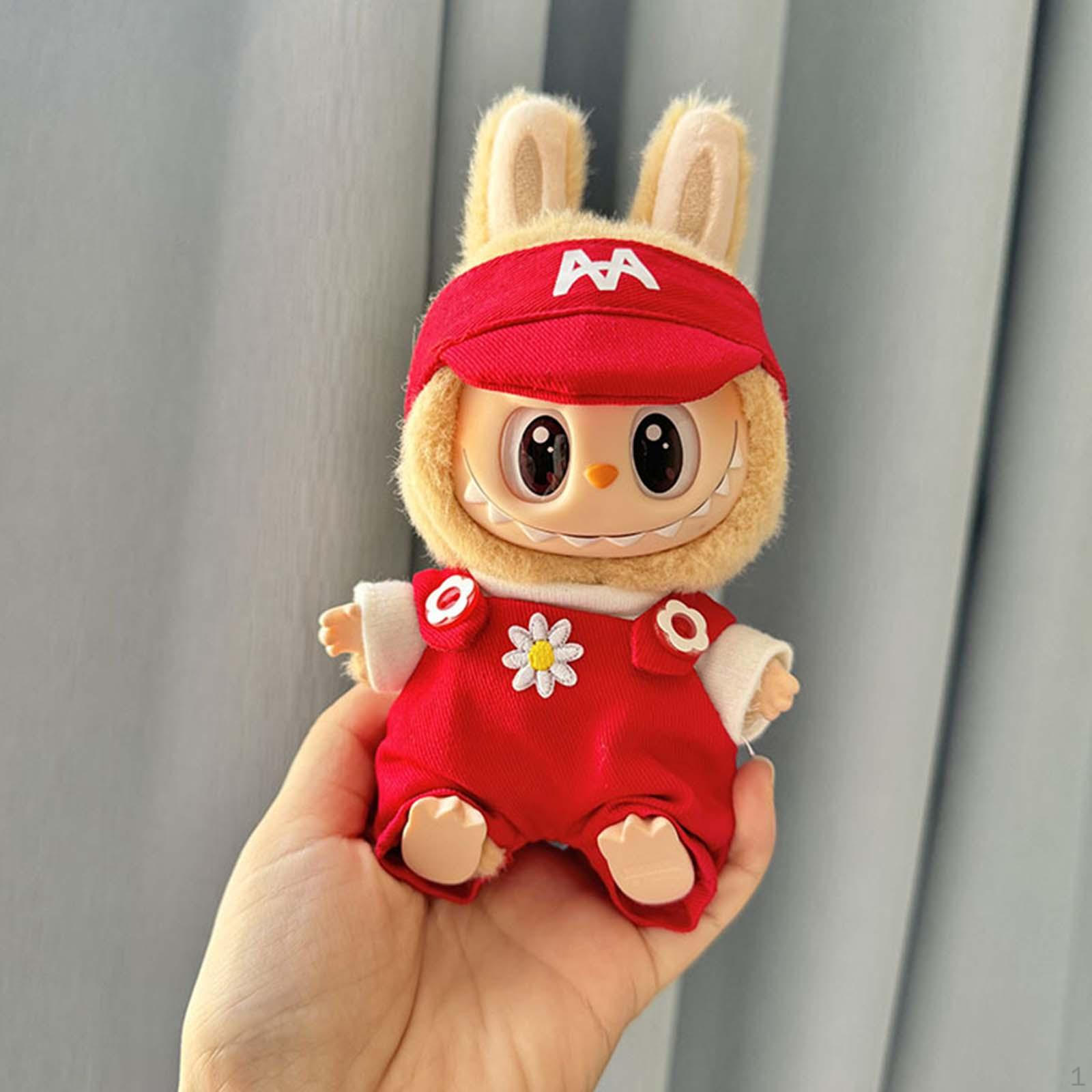 

Мини 6 дюймов Кукольная одежда для девочек Подарок, шляпа, DIY, футболки, милые, кукольный костюм, брюки красный