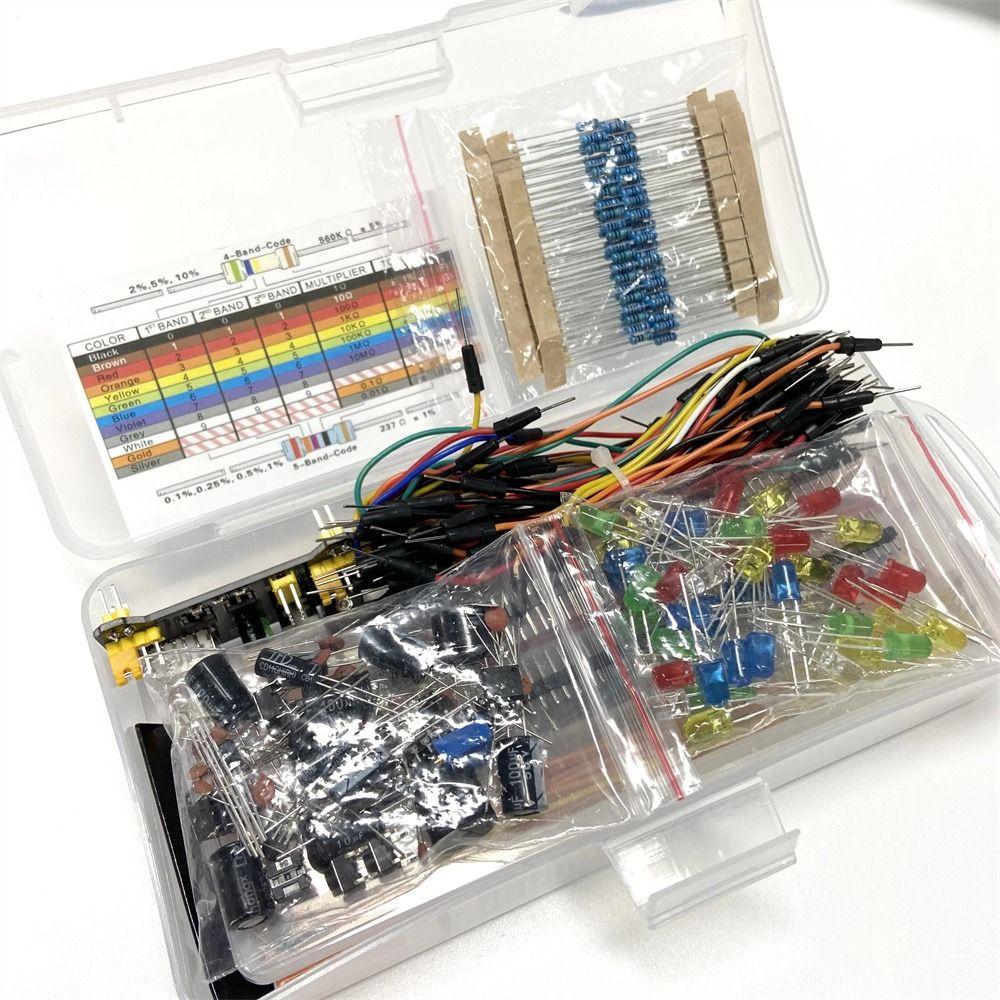 Breadboard Electronics Fun Kit Electronic Components Set Electronic DIY Kit Resistor Assorted Kit