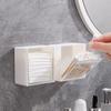 1/2Pcs Wall Mounted Storage Boxes Adhesive Small Jewelry Holder Box Plastic Dustproof Bathroom Organizer For Cotton Swabs Makeup