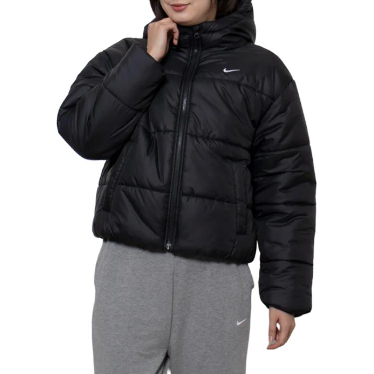 Nike Sportswear Classic Puffer Therma-FIT Hooded Jacket Women Black FZ5900-010