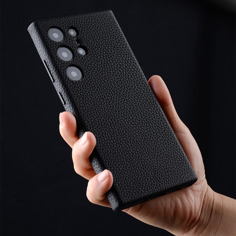 MELKCO Чехол для Samsung Galaxy S24 Ultra Натуральная коровья кожа+ПК Чехол для телефона