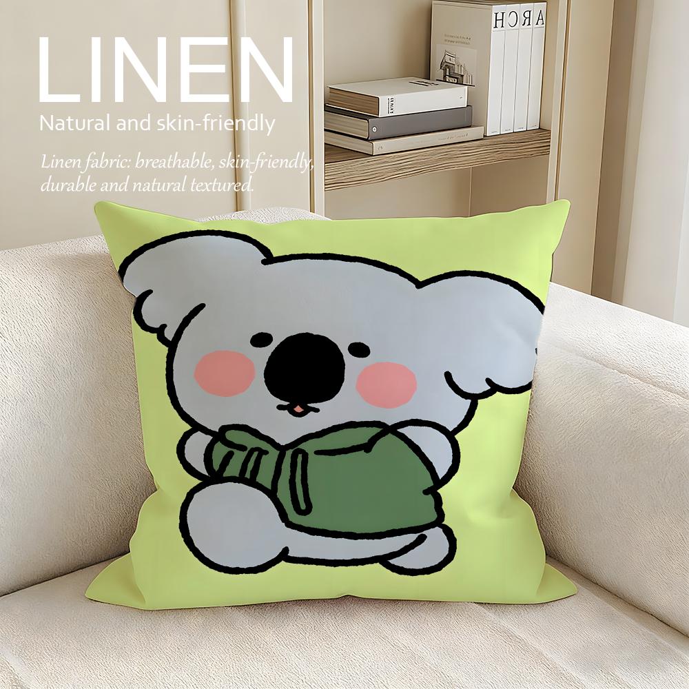 Cute Baby Koala Cushion Cover Pillowcase Set Pcs x x Breathable Washable Sofa Cushion Cover