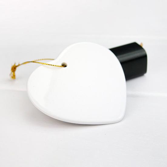 1 Set Seramik Kolye Süblimasyon Baskılı Yıkanabilir Aşınmaya Dayanıklı Dekoratif Beyaz Porselen Süblimasyon Boşluğu Seramik Süs Eşyası Noel İçin