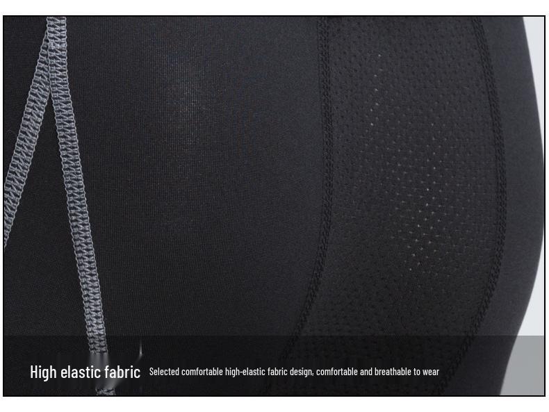 Men's Ice Silk Quick-Dry Compression Running Capri Tights – Breathable & Elastic Fitness Wear