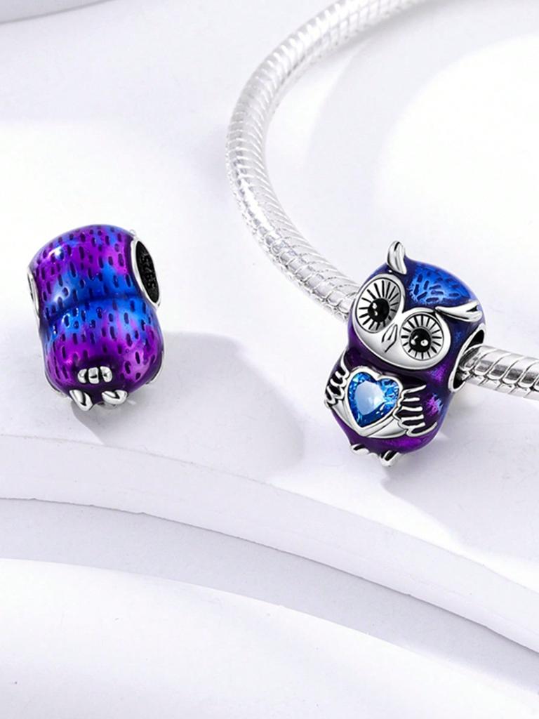 Black Cat And Cute Owl Beads Charm Copper Plated Fit Charms Copperoriginal Bracelet For Jewelry Making Diy Charm