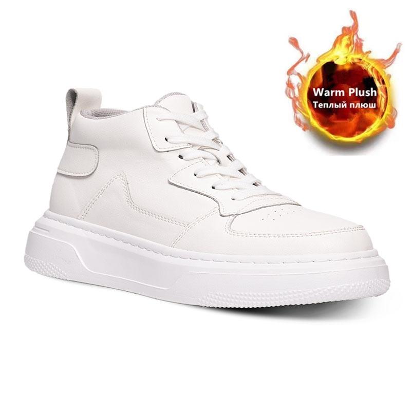 Autumn/Winter Plush Lift Sports Sneakers Men Elevator Height Increase Insole 6cm Man Leisure Plus Size 35-47