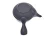 Y4063 Tokoname ware flat-type black teapot with reddish-brown glaze, 360cc capacity, made in Japan.