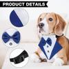 Tuxedo Bandanas Formels pour Chiens Cravates Papillon de Mariage Collier pour Chiens Anniversaire Costume Doux pour Animaux de Compagnie Bandana Tuxedo Réglable pour Chiens Foulard