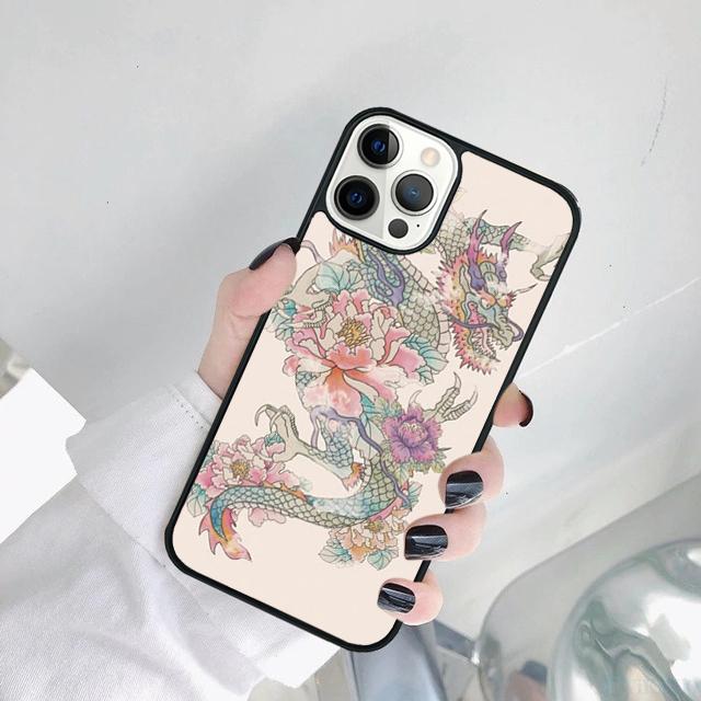 Ancient Japanese Dragon Phone Case Cover For iPhone 17 Air 15 Pro MAX 16 Plus 14 12 11 13 Coque