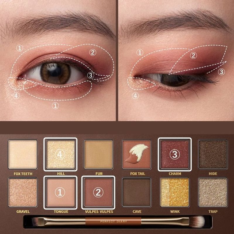 PERFECT DIARY - Explorer Eyeshadow Palette - Red Fox