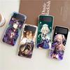 Spiel Genshin Impact Klare Handyhülle Für Samsung Galaxy Z Flip 4 Hülle Dünne Hohe Härte PC Schale auf Für Galaxy Z Flip 3 5G Abdeckung