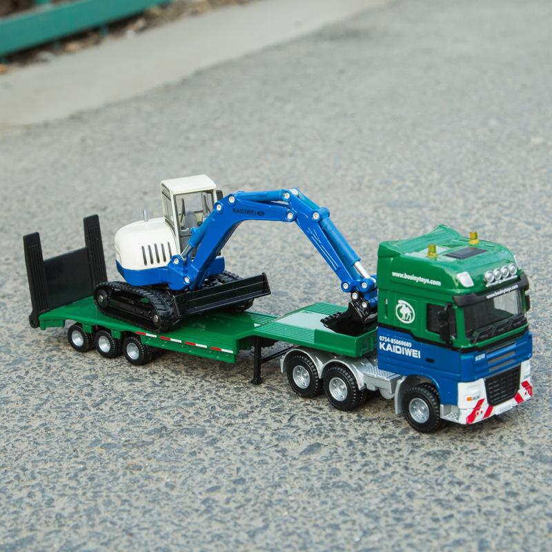 1/50 Trailer Truck Excavator Forklift Alloy Car Diecasts & Toy Vehicles Car Model Miniature Scale Model Car Toys for Children