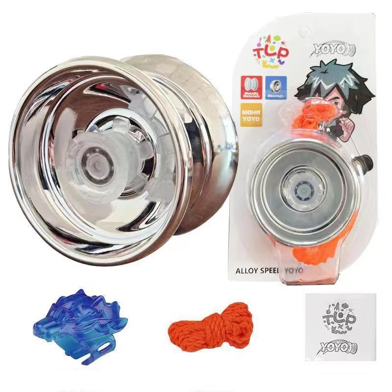 Yo-Yo 1PCS High-end Professional Alloy Material Children's Hand Pull Line Toy Easy To Use