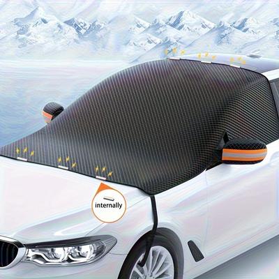 Windschutzscheiben-Schneeabdeckung, Auto-Windschutzscheibenabdeckung für Eis und Schnee, Automotive Große Magnetische Windschutzscheiben-Frostabdeckung mit Seitenscheiben- und Spiegelprotektor