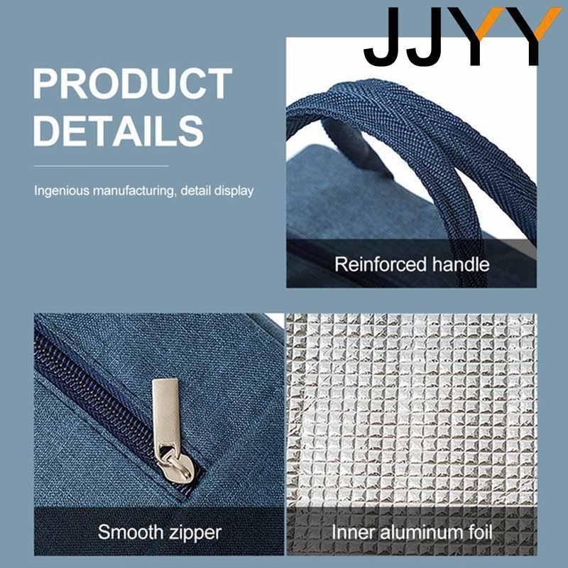 1Pc Portable Lunch Bag Waterproof Insulated Cool Thermal Food Storage Box Tote for Outdoor Travel Student Thermal Bag