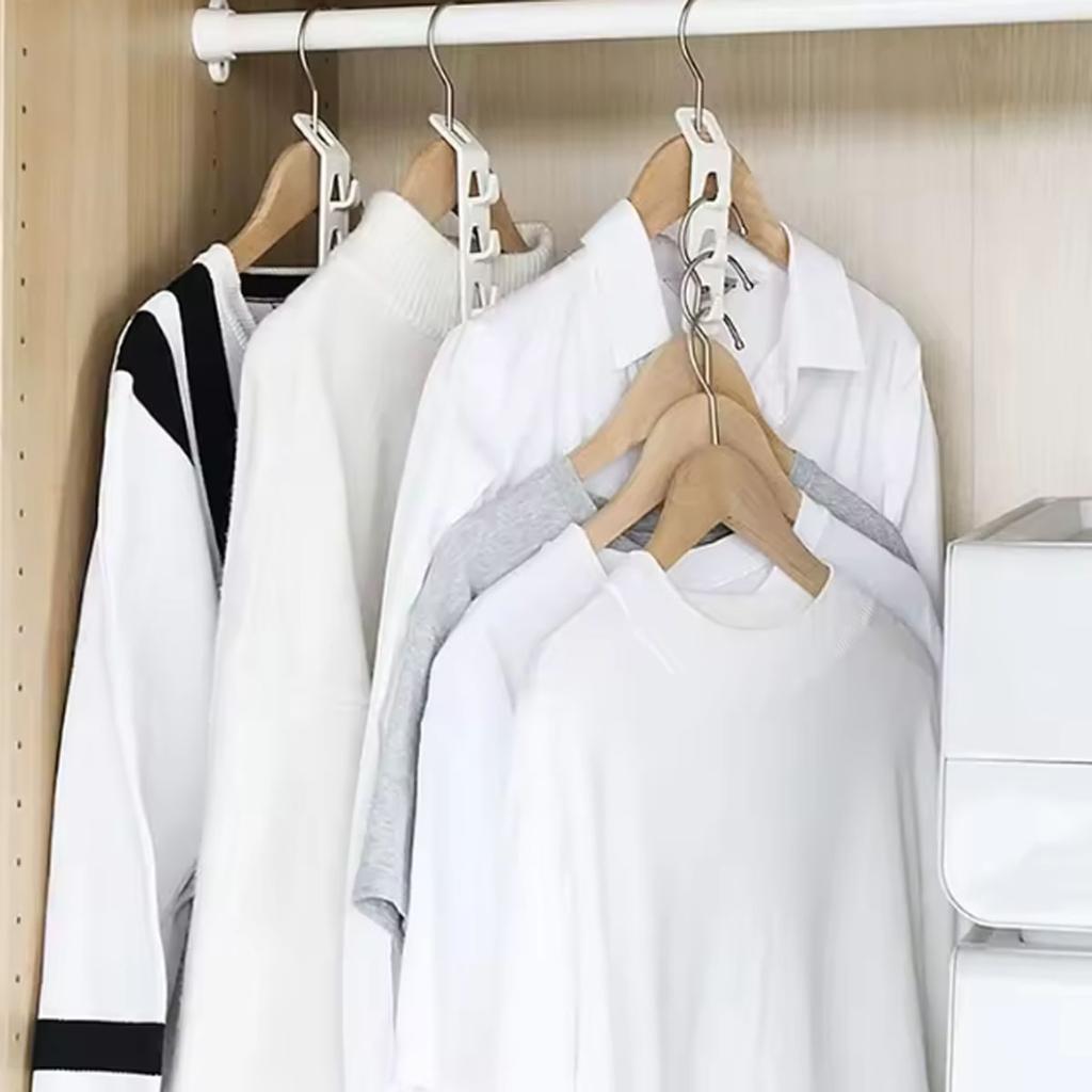 4/8/12 Stück - Rutschfester Kleiderbügel Schrankorganizer Aufbewahrungsregal Halter Verbindungsstück Haken Zuhause Kleiderschrank Platzsparend Kleiderbügel