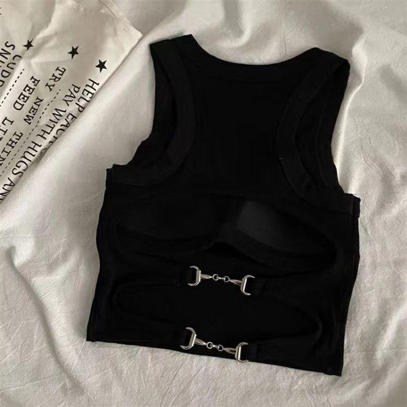 Sleeveless Seamless Slim Fit Camisole Sleeveless Open Back Slim-Fitting Suspenders Vest Women