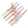 9Pcs Ergonomic Handle Crochet Hook 2mm-6mm Ergonomic Crochet Needle Soft Handle Crochet Hook for Beginner Hobbyist