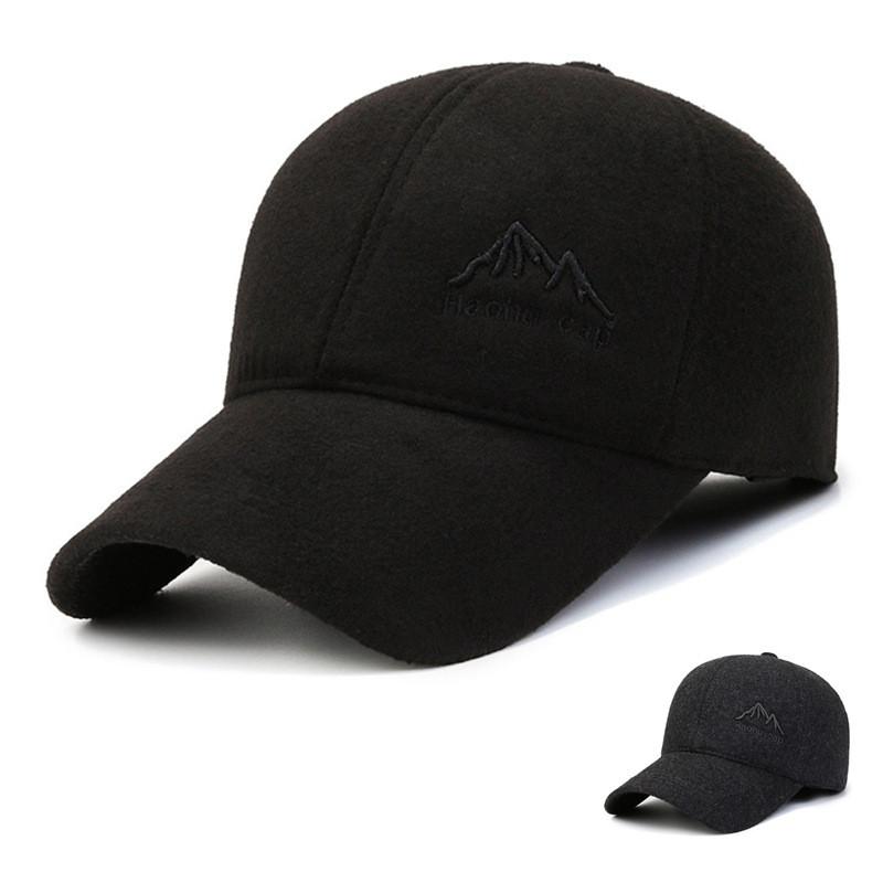 Cap Haohu Letters Middle Aged Elderly Hat Thickened Thermal Shade Breathable
