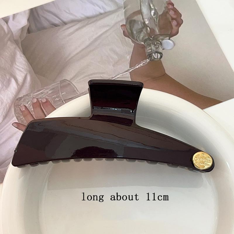 

Элегантная однотонная геометрическая заколка-краб для волос для женщин, девушек, держатель для длинных густых волос, зажим-краб, заколка для волос, шпилька, модные аксессуары для волос