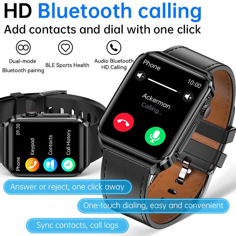 SACOSDING Hygieia-003s Max-A Bluetooth Call Smart Watch 320*380 HD 1,85 palcový displej EKG+HRV+NFC Multifunkční sportovní hodinky IP67 Vodotěsné chytré hodinky