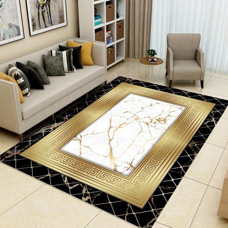 Leichter Luxus Fadendekoration Teppich Champagner Luxusmuster Wohnzimmer Sofa Rutschfeste Unterlage Eingangsfoyer Teppich Zuhause Schlafzimmer