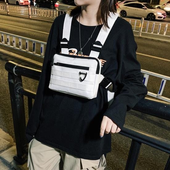 Adjustable Shoulder Pouch Chest Rig Bag Vest Sack Backpack Holder for Men Women